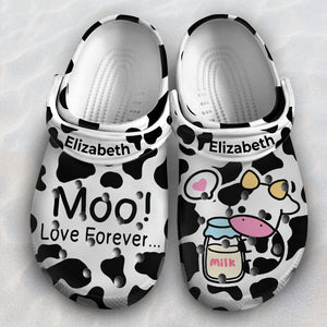 Just A Girl Who Loves Cows Personalized Clogs Shoes, Gift For Cow Lovers