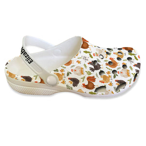 Cute Personalized Chicken Clogs Shoes NM02140215