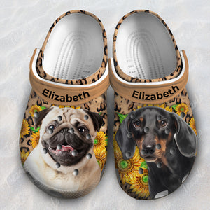 Custom Dog Pet Leopart Personalized Clogs Shoes Gift For Dog Lovers