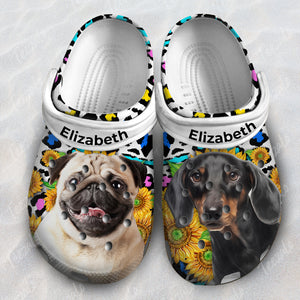 Custom Dog Pet Leopart Personalized Clogs Shoes Gift For Dog Lovers