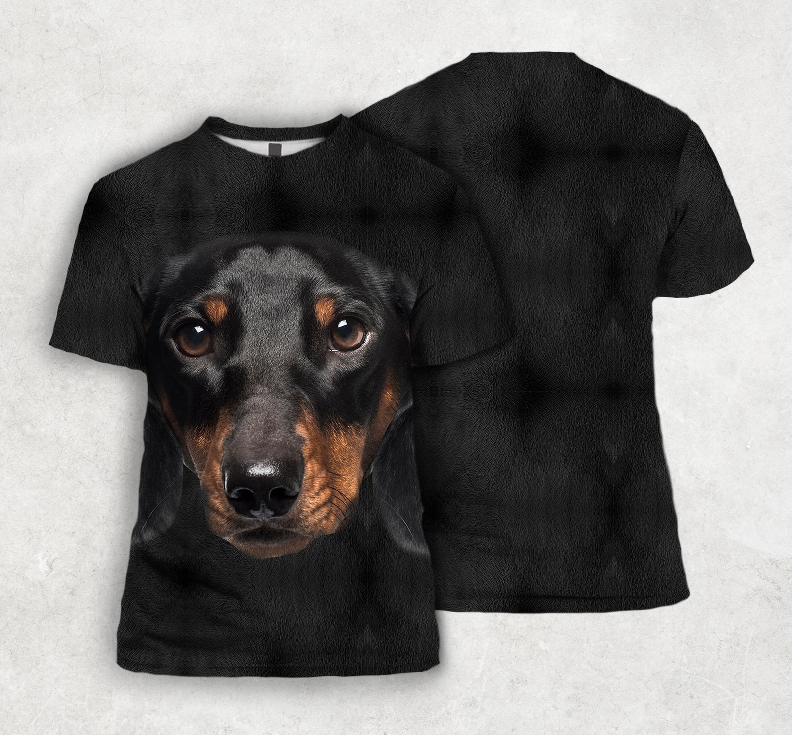 Dachshund Head All Over T-shirt
