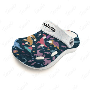Dinosaur Kids Personalized Clogs Shoes For Grandkids