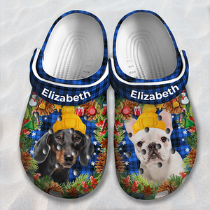 Custom Dog Christmas Clogs Shoes Personalized Dog Lover Gift