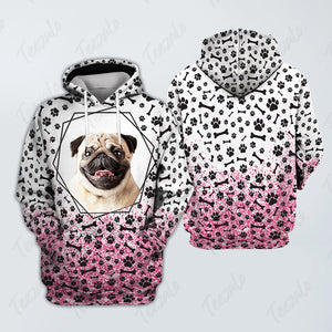 Dog Personalized All Over Hoodie With Many Paws 4