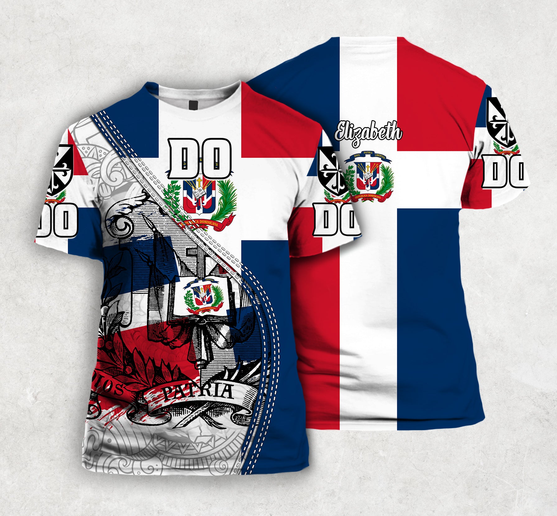 Dominica Flag Dominican Unisex 3D Personalized T-shirt