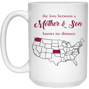 Kansas Washington The Love Between Mother And Son Mug - Mug Teezalo