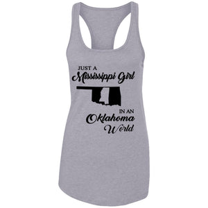 Just A Mississippi Girl In An Oklahoma World T-Shirt - T-shirt Teezalo