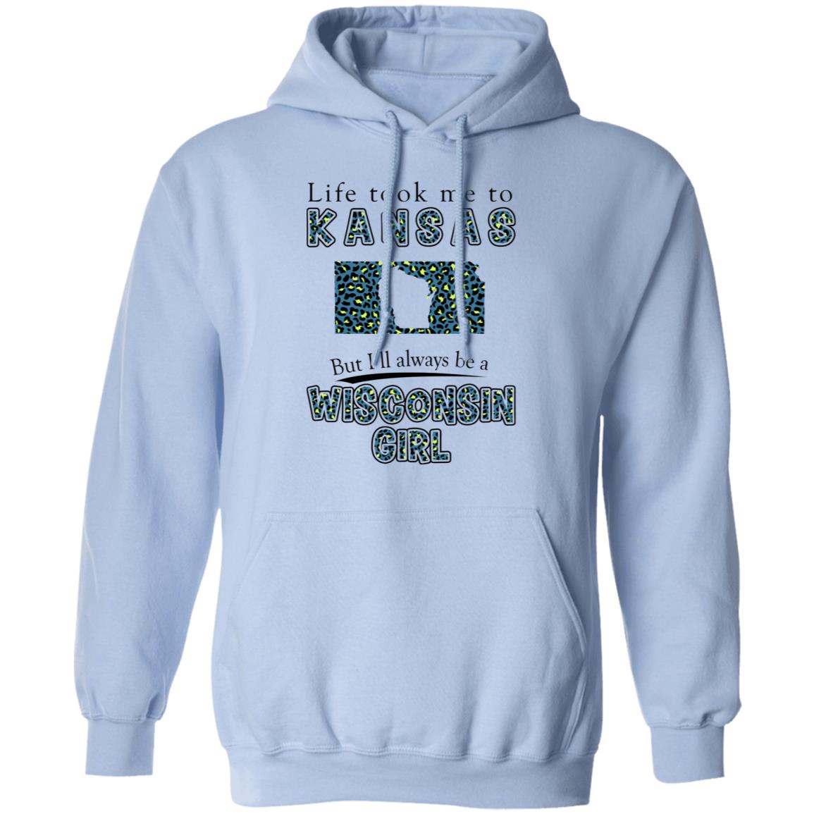 Wisconsin Girl Life Took Me To Kansas T-Shirt - T-shirt Teezalo