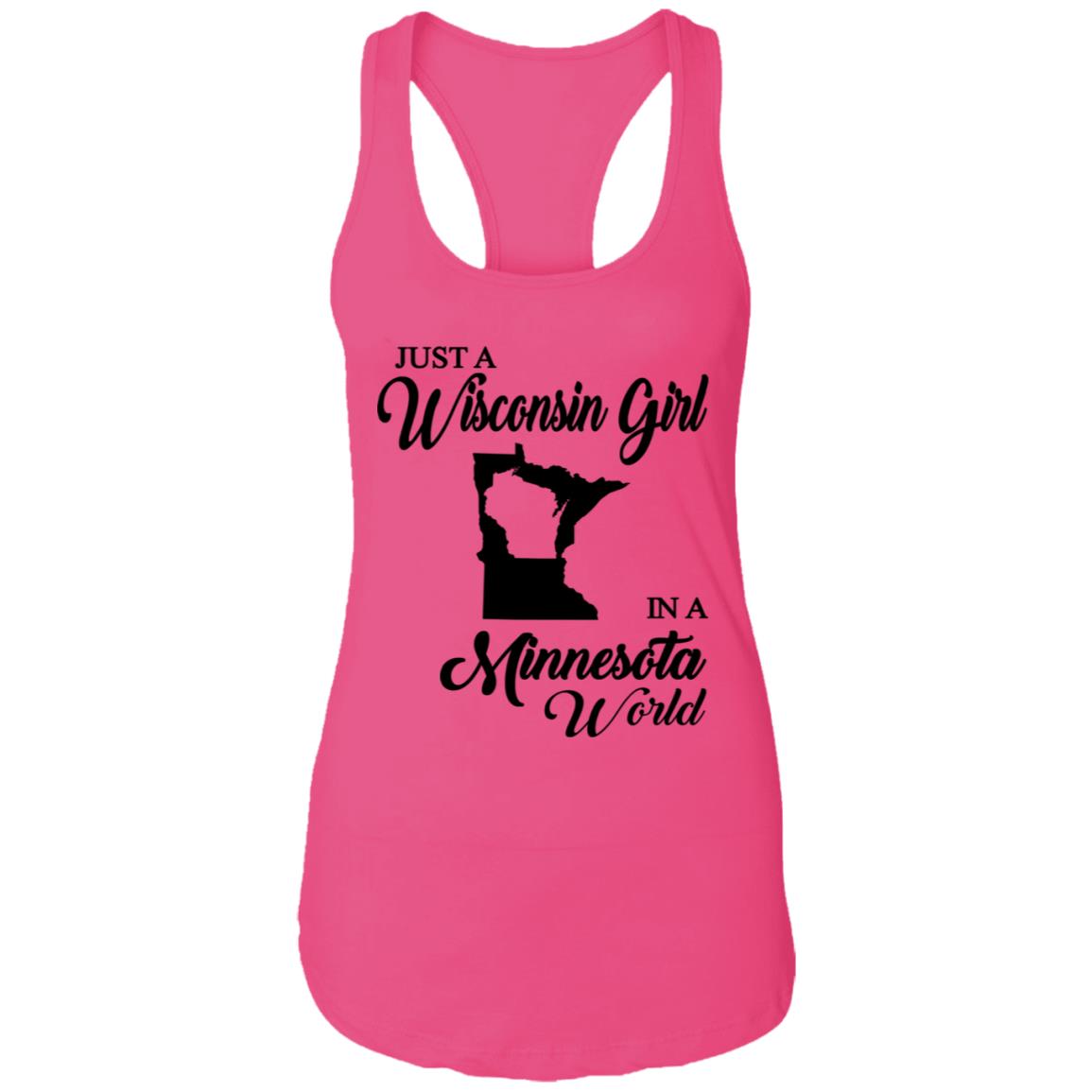 Just A Wisconsin Girl In A Minnesota World T-shirt - T-shirt Teezalo