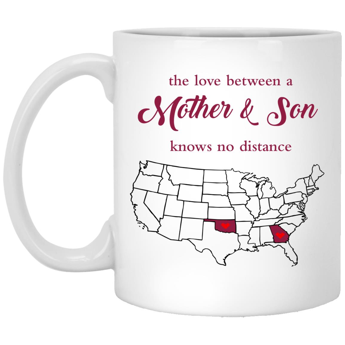 Oklahoma Georgia The Love Between Mother And Son Mug - Mug Teezalo