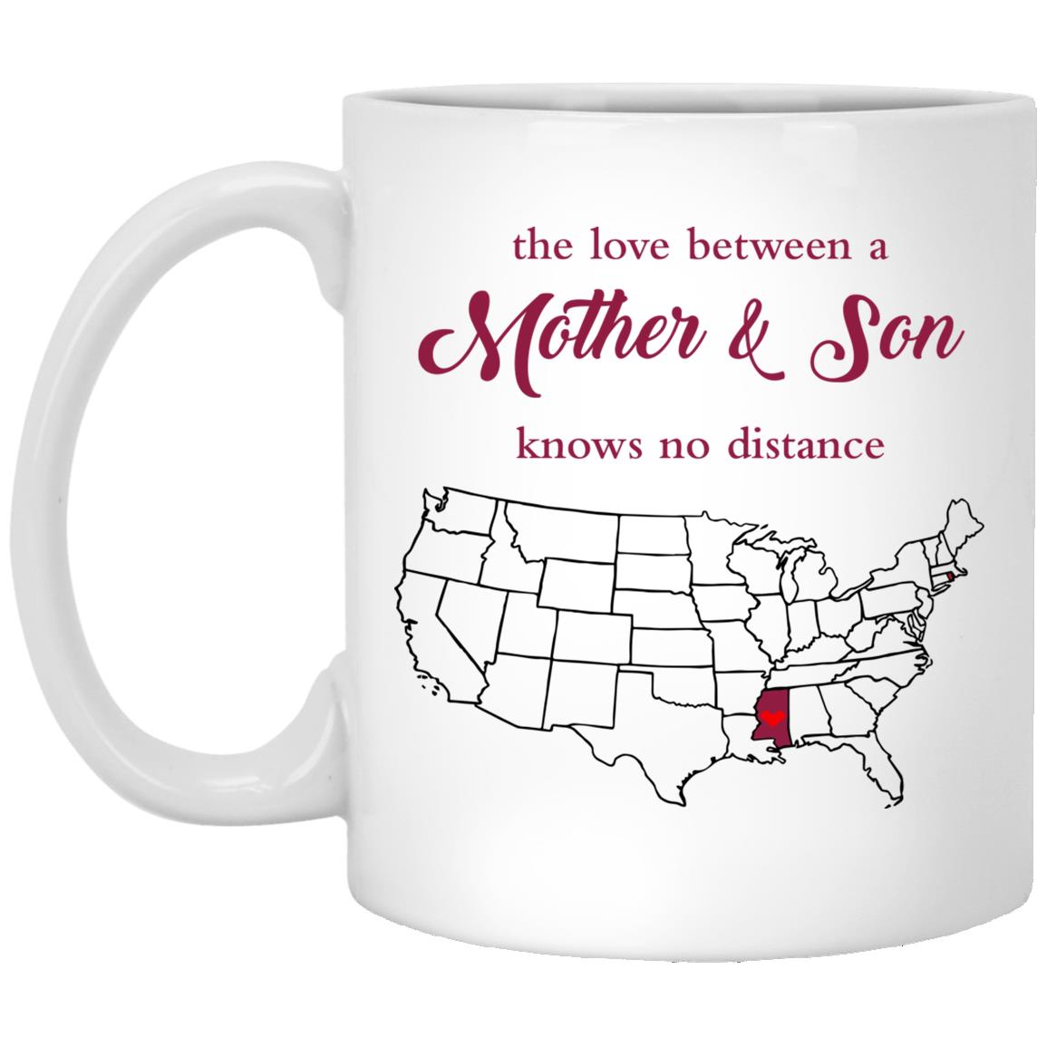 Rhode Island Mississippi The Love Between Mother And Son Mug - Mug Teezalo