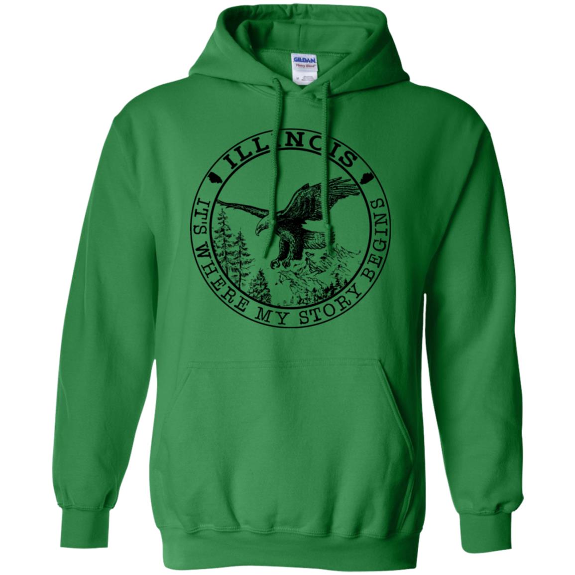 Illinois It's Where My Story Begins Hoodie - Hoodie Teezalo
