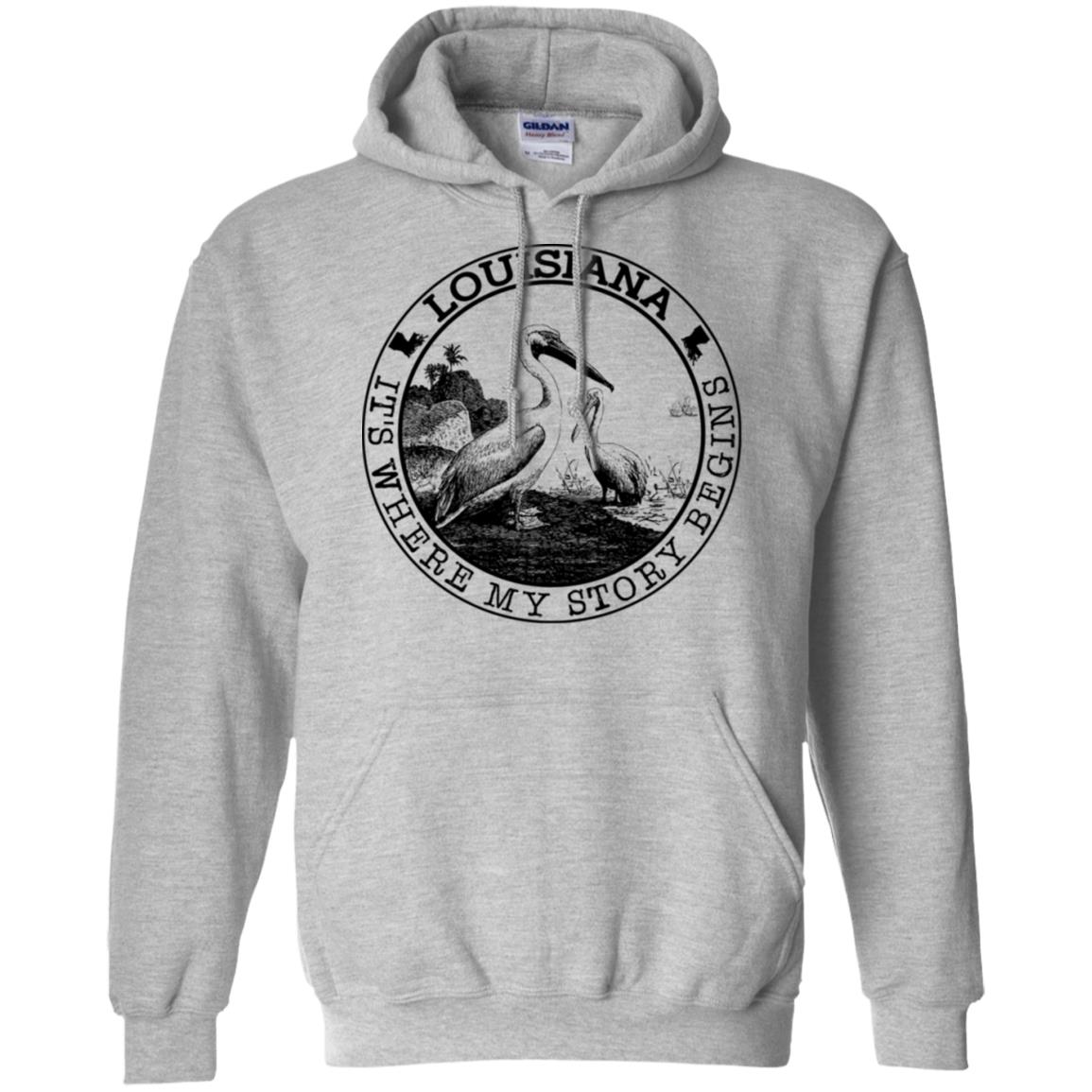 Louisiana It's Where My Story Begins Hoodie - Hoodie Teezalo