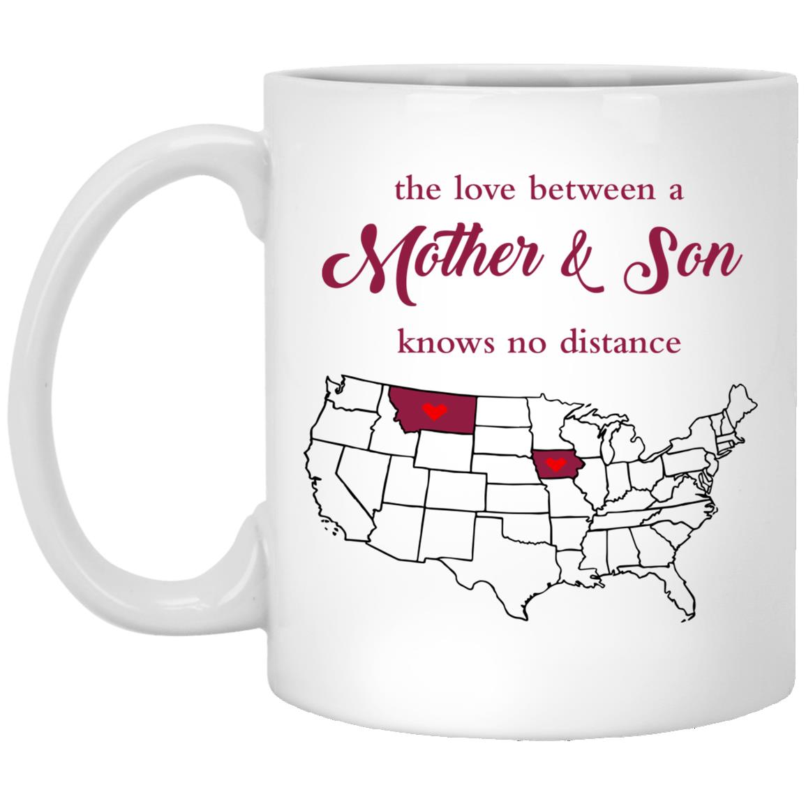 Montana Iowa The Love Between Mother And Son Mug - Mug Teezalo