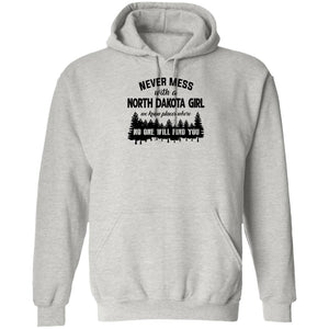 Never Mess With A North Dakota Girl T Shirt - T-shirt Teezalo
