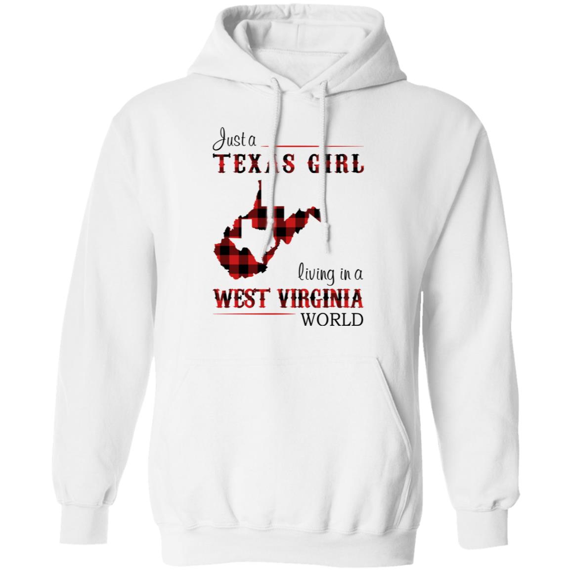 Just A Texas Girl Living In A West Virginia World T- Shirt - T-shirt Teezalo