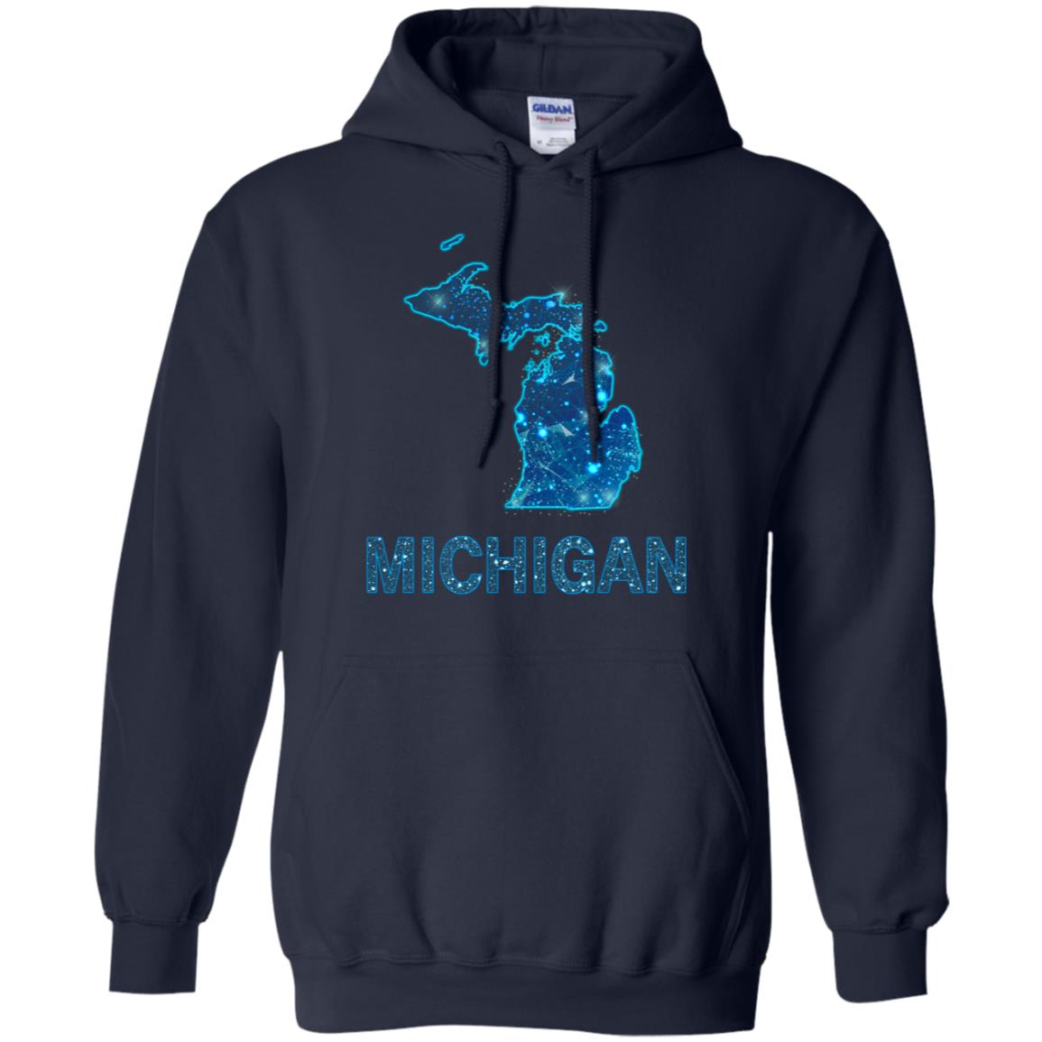 Michigan Map Line Dots T-Shirt - T-shirt Teezalo