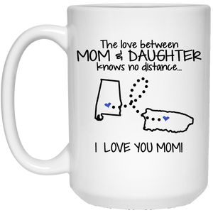 Puerto Rico Alabama The Love Between Mom And Daughter Mug - Mug Teezalo