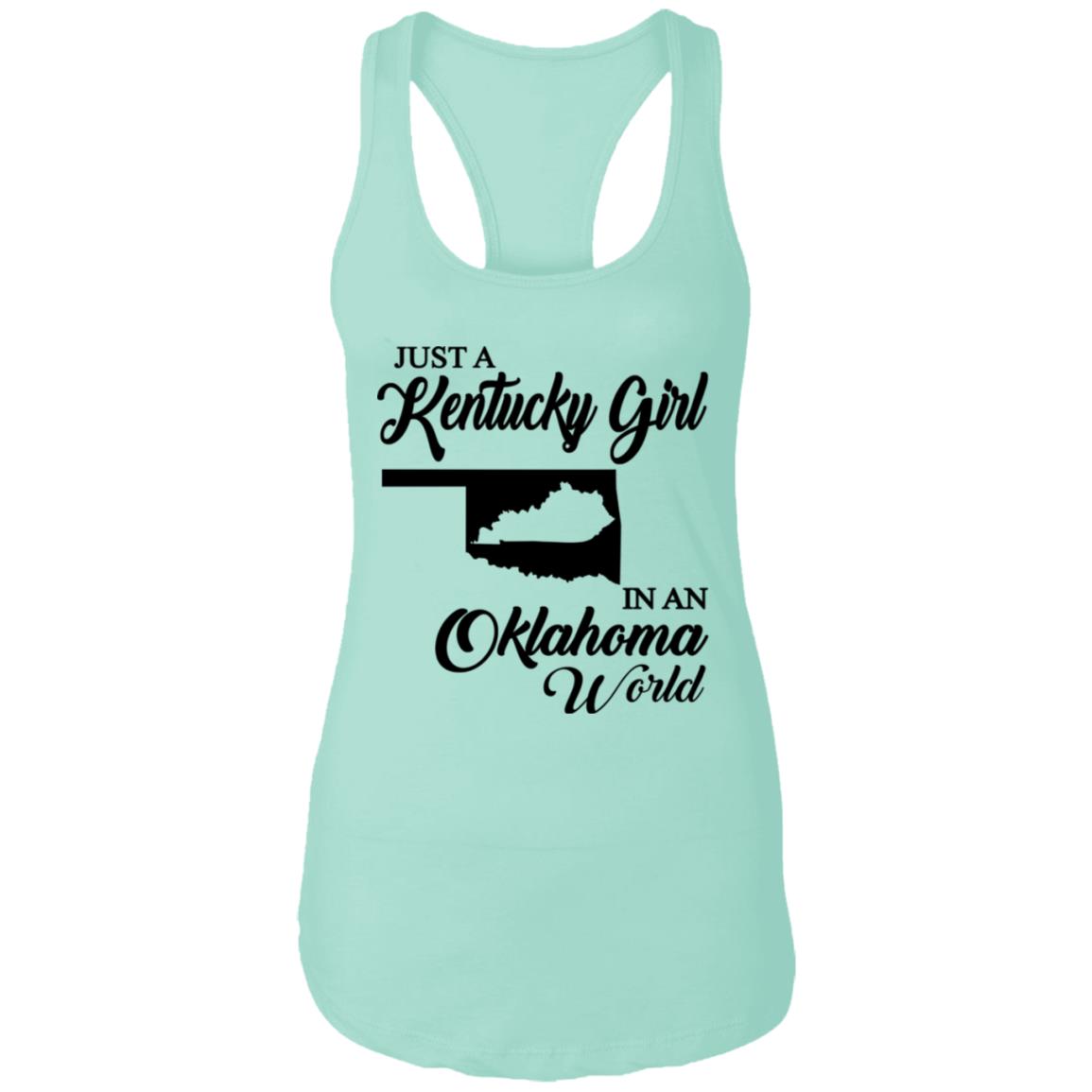 Just A Kentucky Girl In An Oklahoma World T-Shirt - T-shirt Teezalo