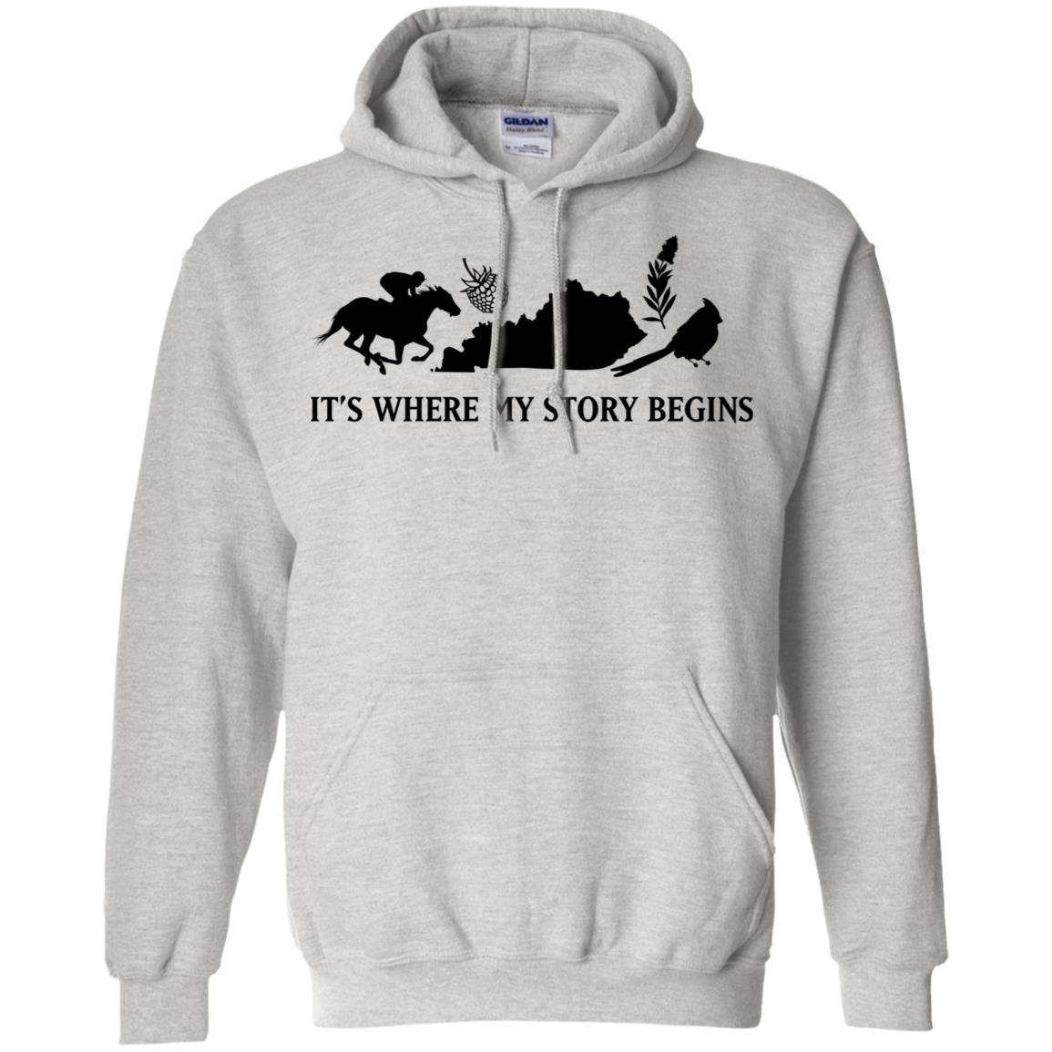Kentucky Where My Story Begins Pullover Hoodie - Hoodie Teezalo