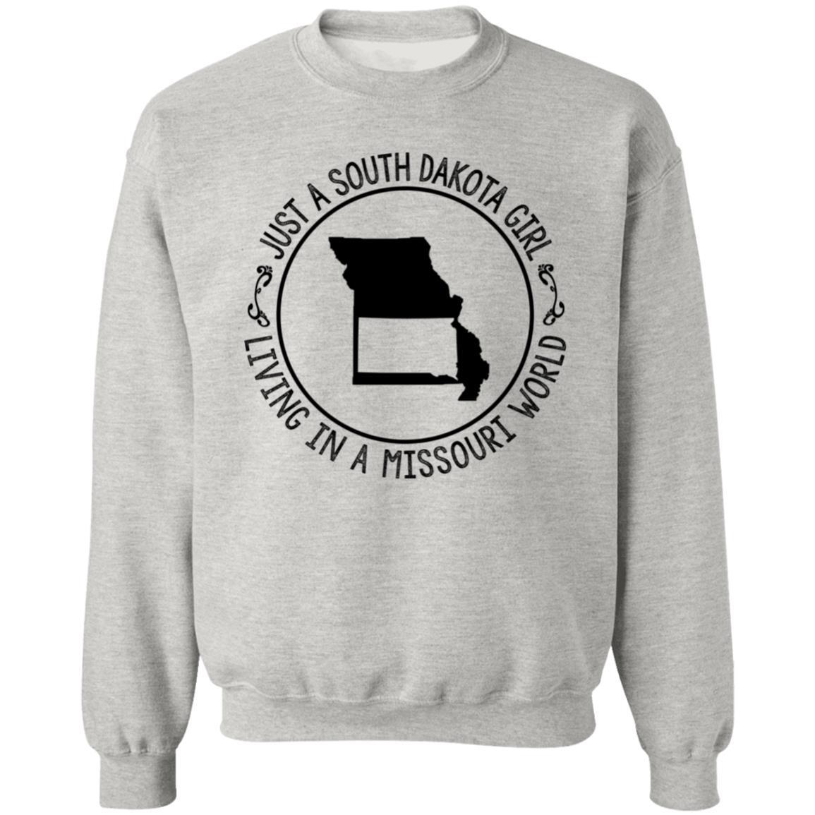 Just A South Dakota Girl Living In Missouri World T-Shirt - T-shirt Teezalo