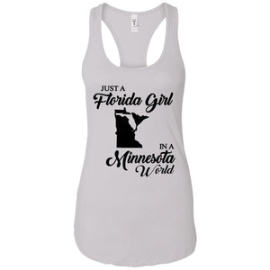 Just A Florida Girl In A Minnesota World T-Shirt - T-Shirt Teezalo