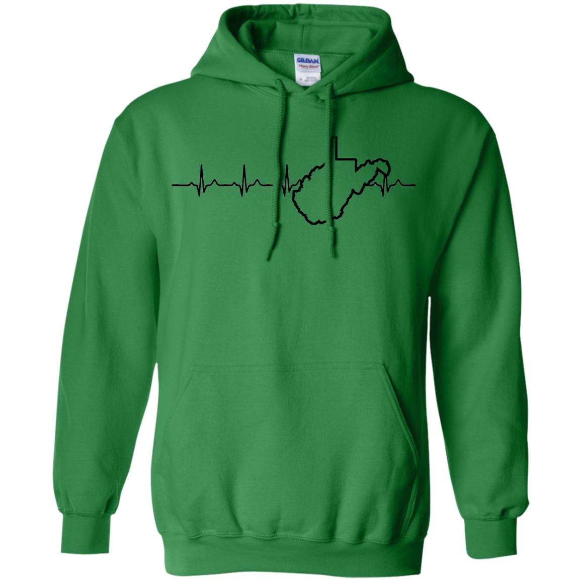 West Virginia Heartbeat Hoodie - Hoodie Teezalo