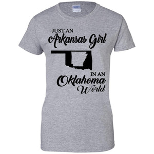 Just An Arkansas Girl In An Oklahoma World T-Shirt - Hoodie Teezalo