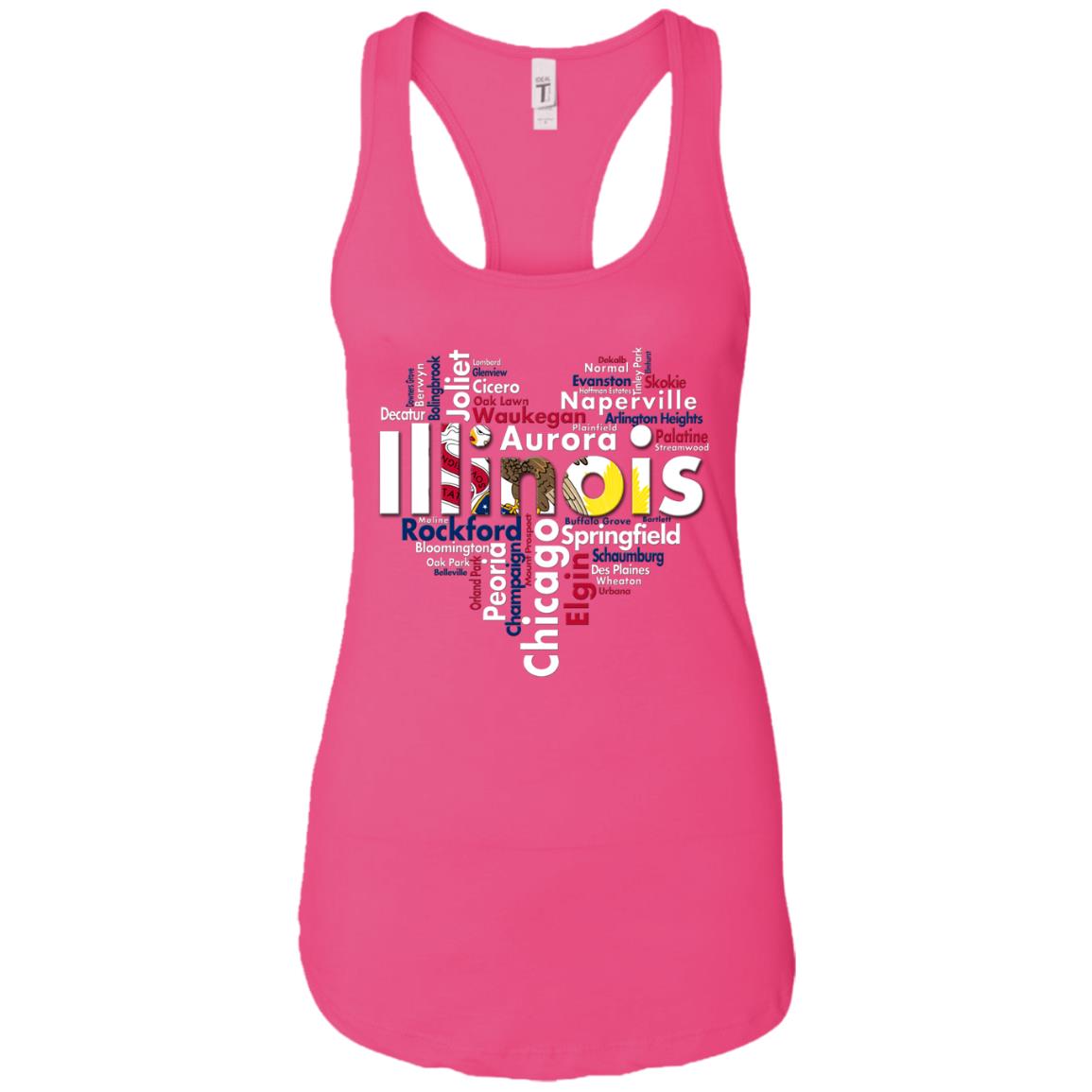 Illinois City Heart T-shirt - T-shirt Teezalo