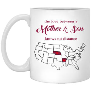 Arkansas Nebraska The Love Between Mother And Son Mug - Mug Teezalo