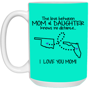 Florida Oklahoma The Love Between Mom And Daughter Mug - Mug Teezalo