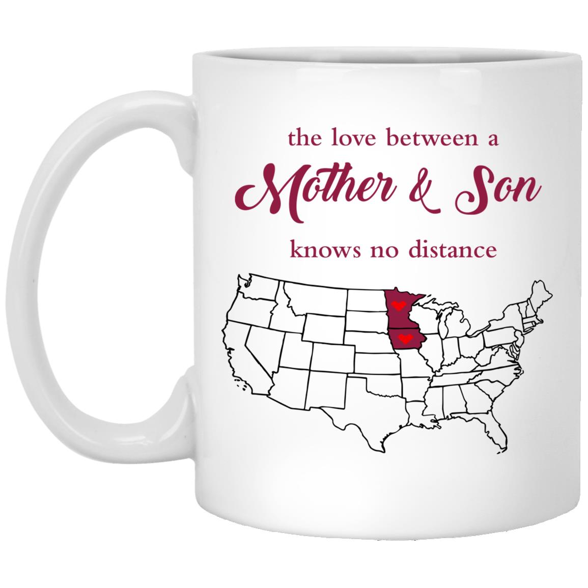 Iowa Minnesota The Love Between Mother And Son Mug - Mug Teezalo
