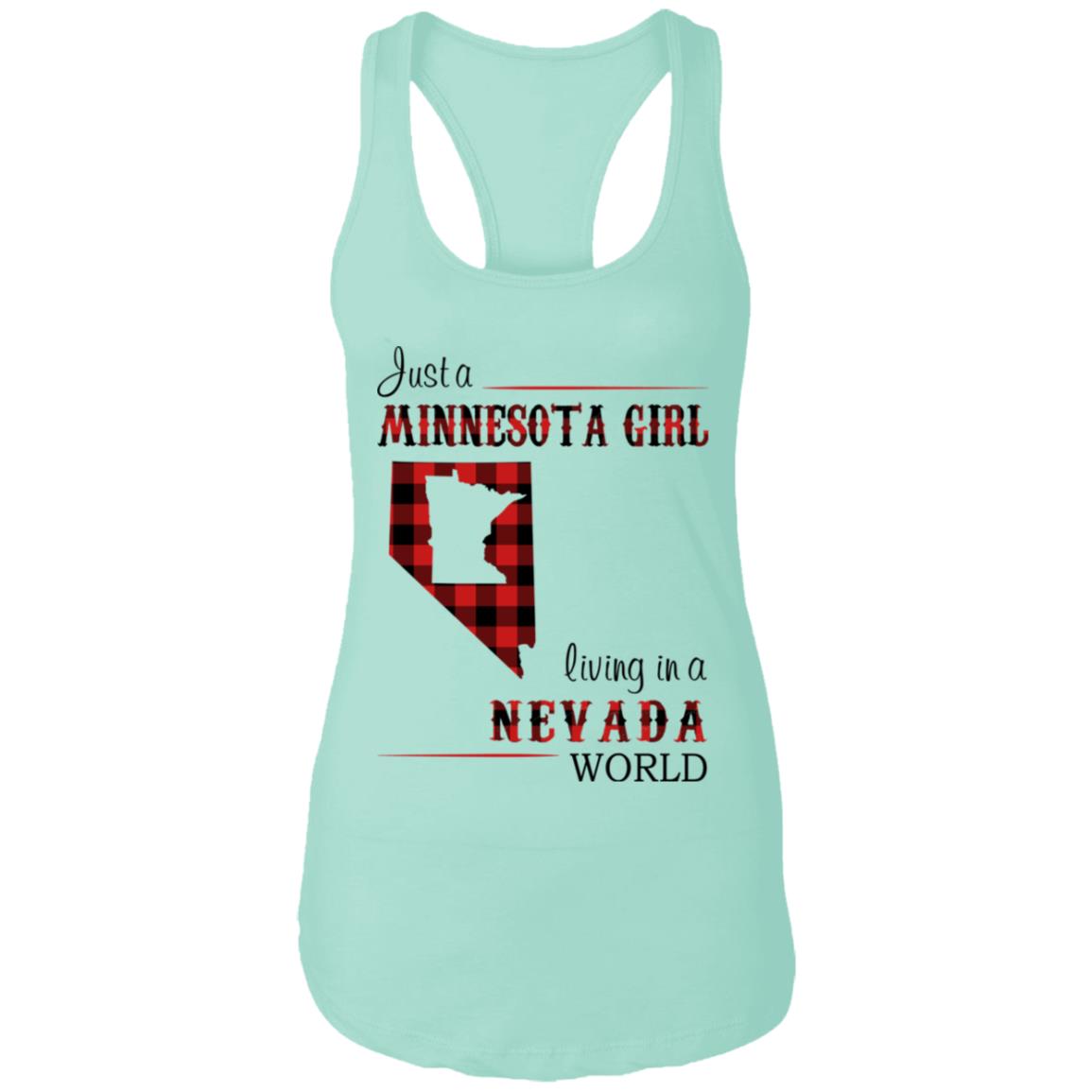 Just A Minnesota Girl Living In A Nevada World T Shirt - T-shirt Teezalo