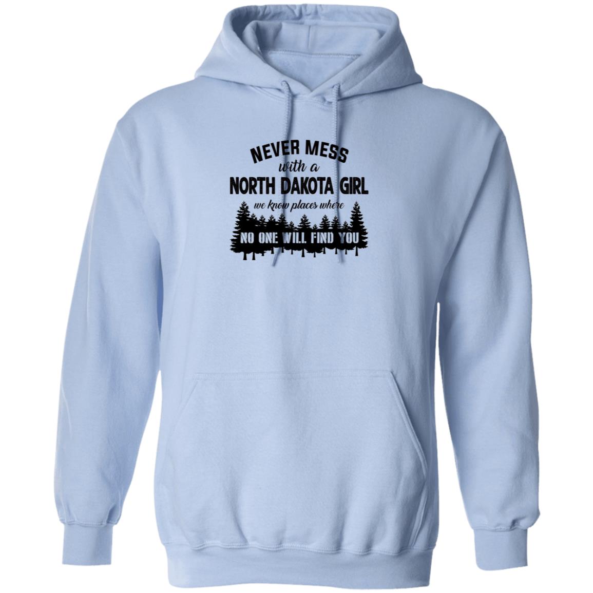 Never Mess With A North Dakota Girl T Shirt - T-shirt Teezalo