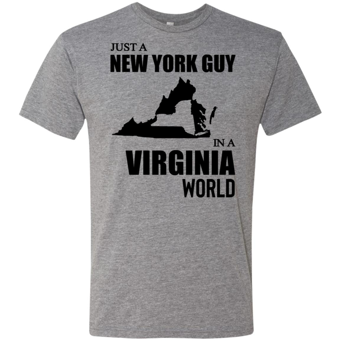 Just A New York Guy In A Virginia World T-Shirt - T-shirt Teezalo