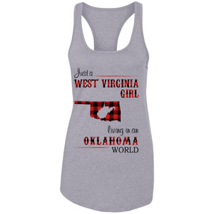 Just A West Virginia Living In An Oklahoma World T Shirt - T-shirt Teezalo