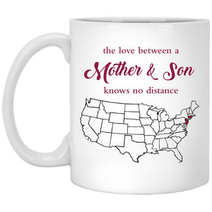 Connecticut New Jersey The Love Between Mother And Son Mug - Mug Teezalo