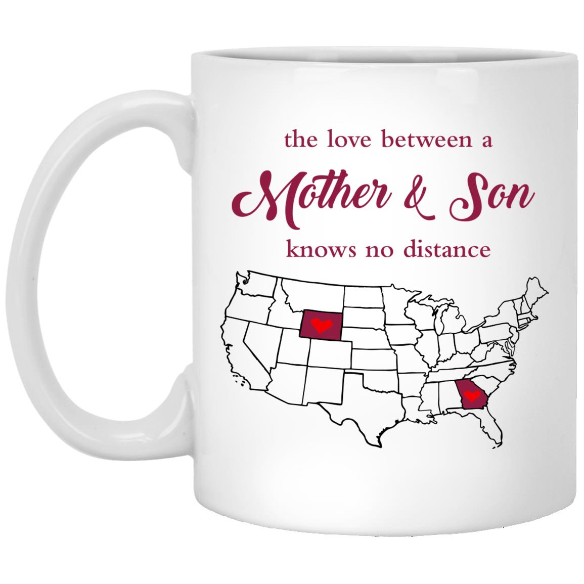 Wyoming Georgia The Love Between Mother And Son Mug - Mug Teezalo