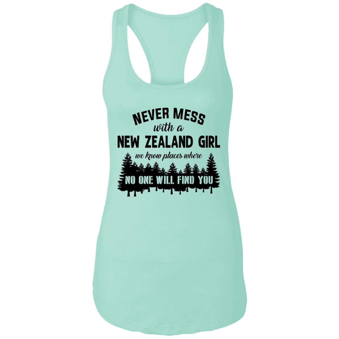 Never Mess With A New Zealand Girl T-Shirt - T-shirt Teezalo