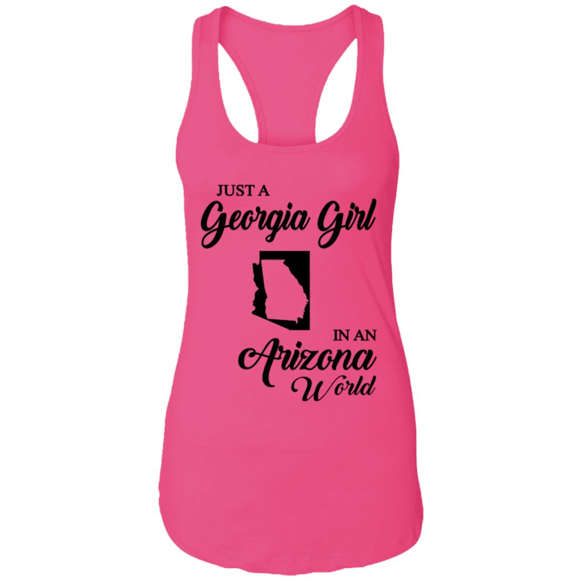 Just A Georgia Girl In An Arizona World T-Shirt - T-Shirt Teezalo
