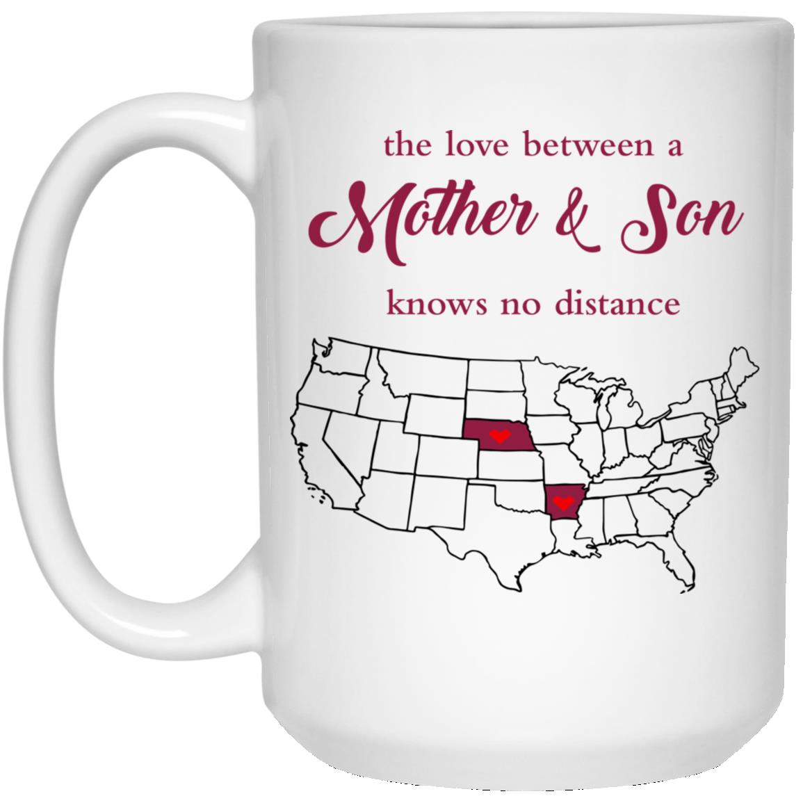 Arkansas Nebraska The Love Between Mother And Son Mug - Mug Teezalo