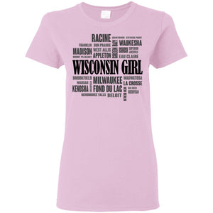 Wisconsin Girl And Cities Funny T-shirt - T-shirt Teezalo