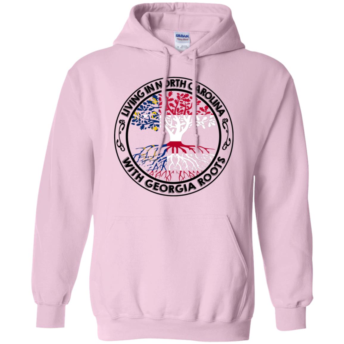 Living In North Carolina With Georgia Roots T-Shirt - T-Shirt Teezalo