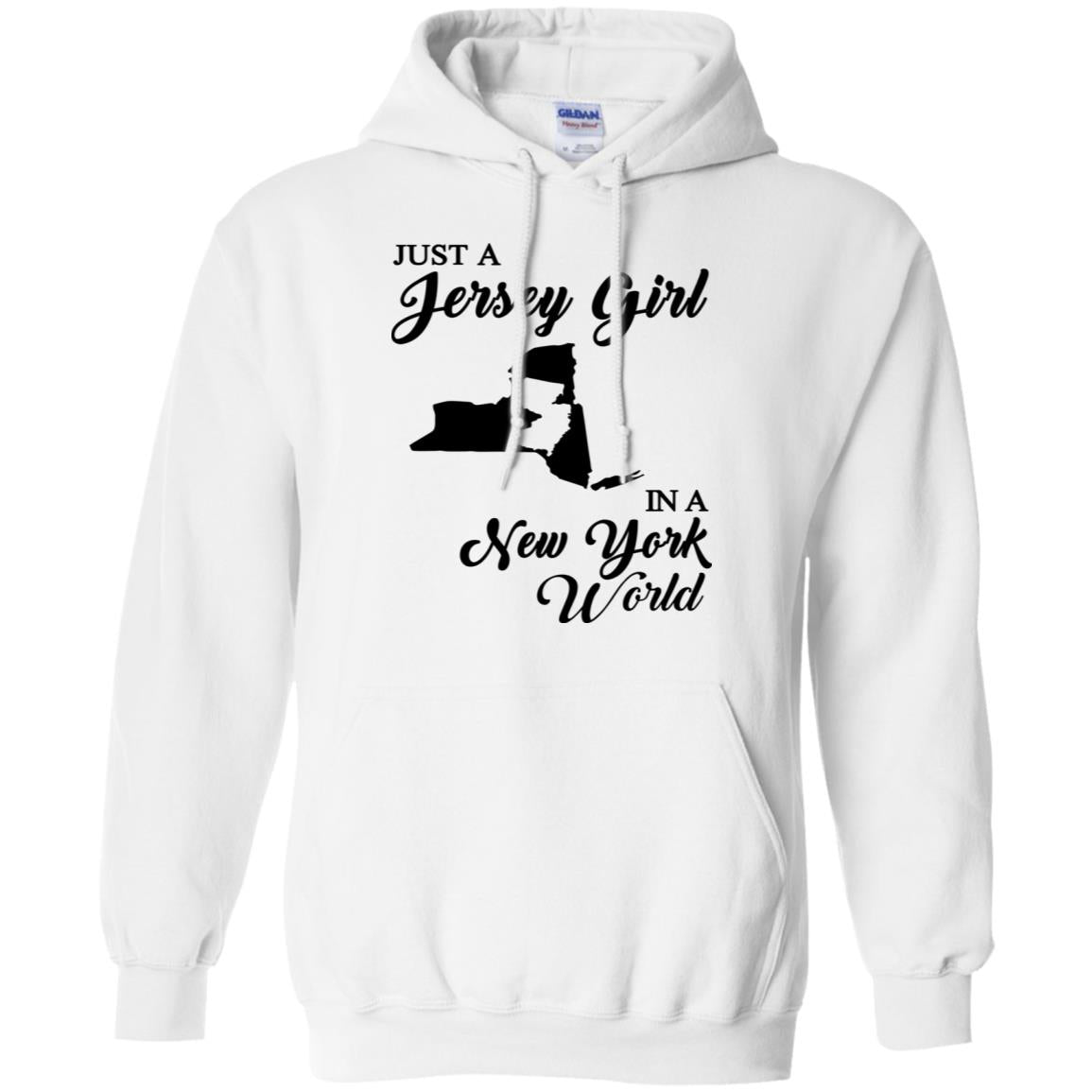 Just A Jersey Girl In A New York World T-Shirt - T-shirt Teezalo