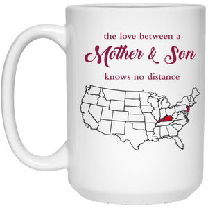 New Jersey Kentucky The Love Between Mother And Son Mug - Mug Teezalo
