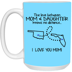 Florida Oklahoma The Love Between Mom And Daughter Mug - Mug Teezalo