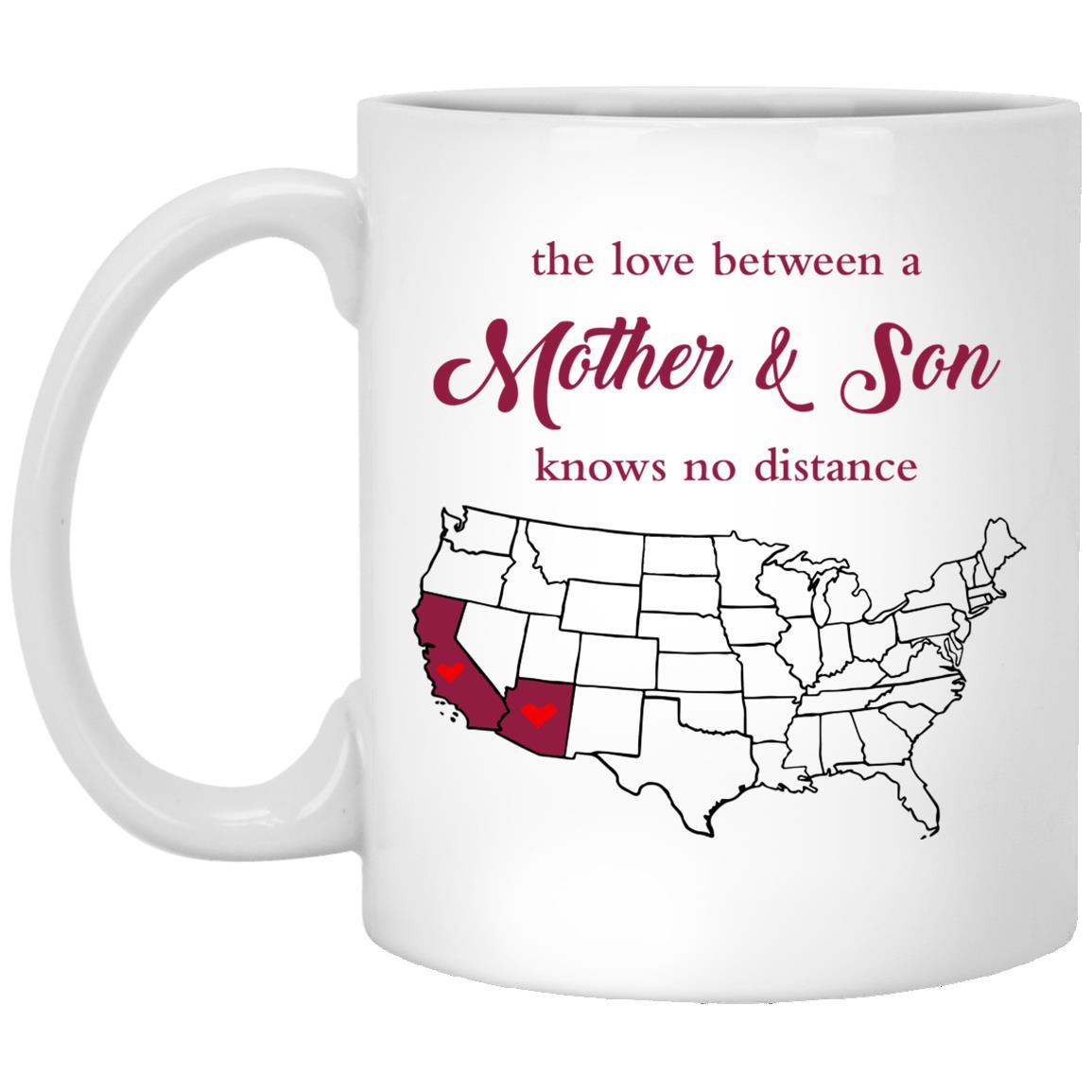 Arizona California The Love Between Mother And Son Mug - Mug Teezalo