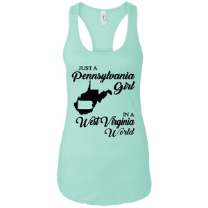 Just A Pennsylvania Girl In A West Virginia World T-Shirt - T-shirt Teezalo