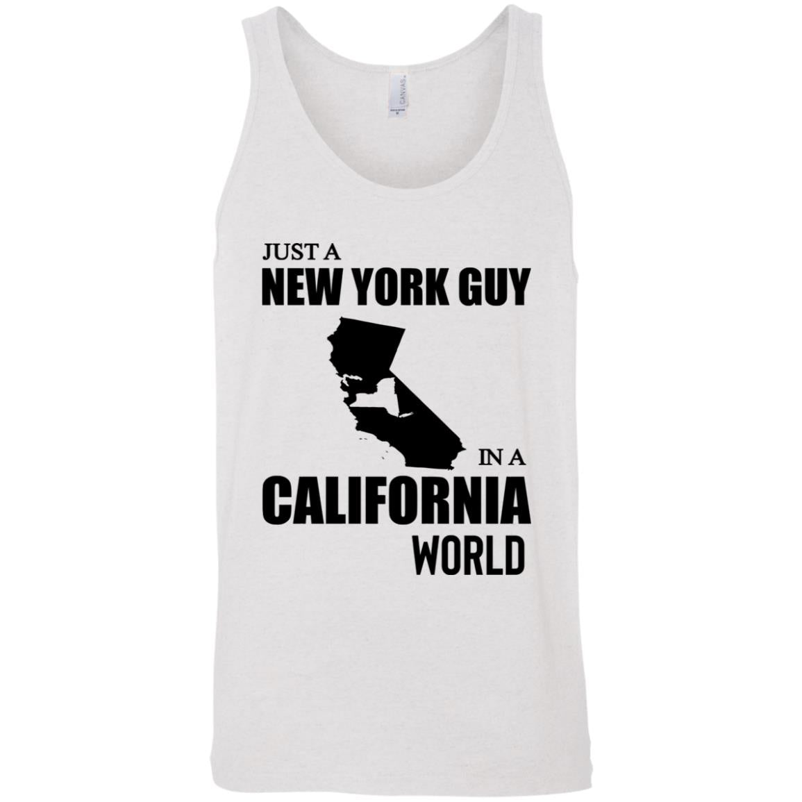 Just A New York Guy In A California World T-Shirt - T-shirt Teezalo