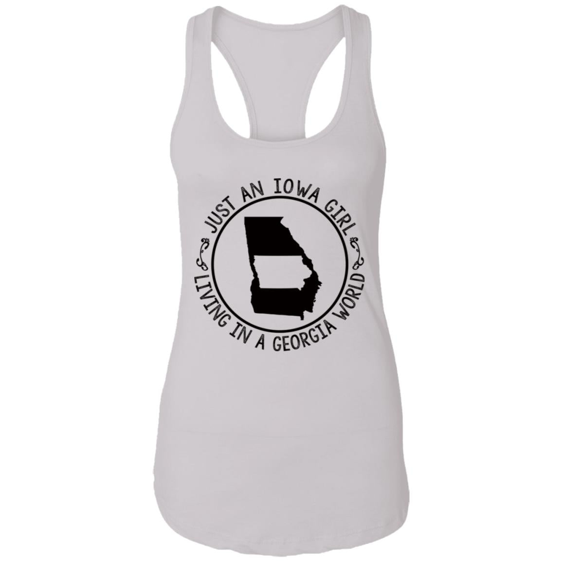 Just An Iowa Girl Living In A Georgia World Hoodie - Hoodie Teezalo